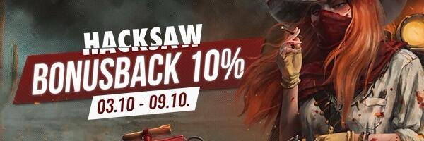 SVE SE VRAĆA NA HACKSAW SLOTOVIMA – 10% BONUSBACK: Samo u PinnBetu!