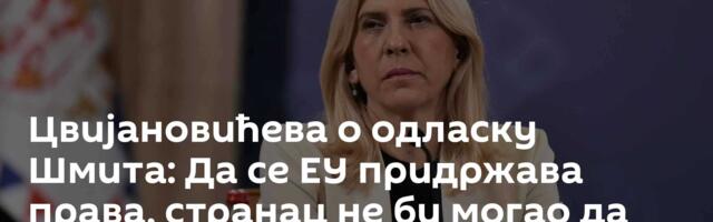 Цвијановићева о одласку Шмита: Да се ЕУ придржава права, странац не би могао да доноси законе