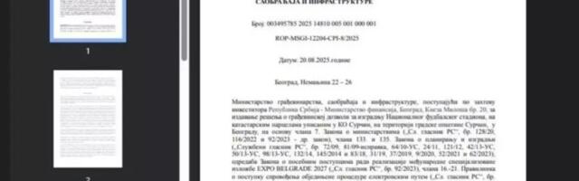 Ministarstvo odbilo dozvolu za Nacionalni stadion: San za 52.000 gledalaca zaustavljen