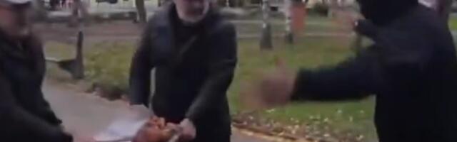"Incident" u Somboru: Prase za studente, "kapuljaš" hteo da spreči, proradila OKLAGIJA (VIDEO)