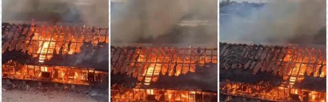 (VIDEO) IZGORELO SKLADIŠTE HRVATSKIH ŽELEZNICA! Buktinja progutala objekat, vatrogasci se celu noć borili sa vatrenom stihijom