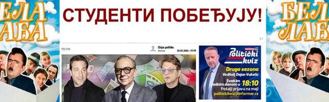 Poruke "Studenti pobeđuju" na prorežimskim medijima: "Meduza" pred protest na Slaviji