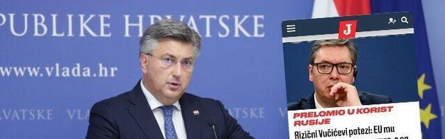 HOĆE DA SLOME KIČMU VUČIĆU! Poglavnik Plenković naručenim tekstovima u hrvatskim medijima POKAZAO SAV OČAJ SVOJE POLITIKE