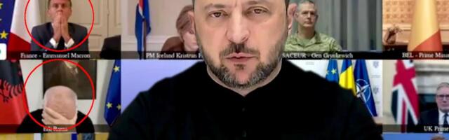 RAMA SE DRŽI ZA GLAVU, MAKRON ZA USTA, A NEMAČKI KANCELAR... Pogledajte šta rade evropski lideri dok Zelenski drži govor, snimak je potpuni HIT (VIDEO)