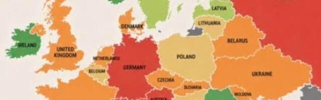 Objavljena nova karta Evrope: Srbija potpuno u zelenom, a Nemačka u crvenom, ovo je razlog