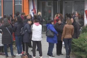 Протест радница "Бертекс текстила" у Крагујевцу