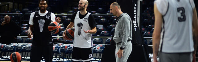 Crno-beli spremni za derbi: Pogledajte kako je izgledao poslednji trening Partizana (VIDEO)