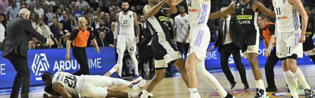 HRVATI BRUJE O BRUTALNOJ TUČI U MADRIDU: Igrači Partizana UDARILI Musu, Hezonja hteo DA MU POMOGNE!