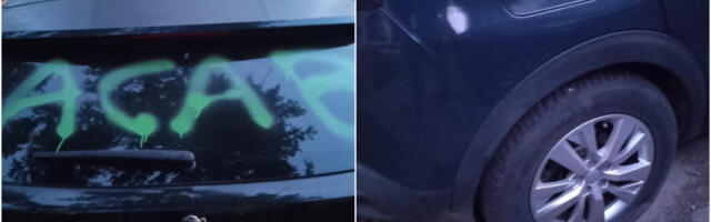 POZVALI NA LINČ POLICAJKE I POLICAJCA Blokaderi po privatnom vozilu ispisali uvredljive poruke! (FOTO)