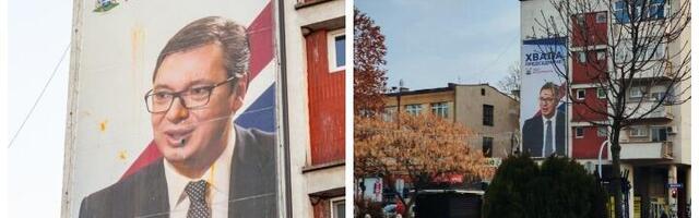Sačekali da prođe protest, pa vratili Vučićevu sliku (FOTO)