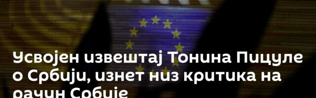 Усвојен извештај Тонина Пицуле о Србији, изнет низ критика на рачун Србије