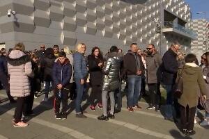 Крагујевац, протест на месту на којем је погинула девојчица