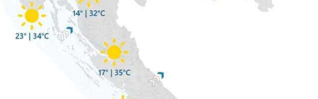TOPLOTNI TALAS STIŽE U REGION Objavljena karta otkriva gde će biti najgore: Na snazi upozorenje za Jadran