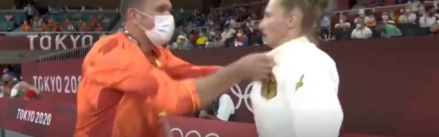 Tras, tras, možeš ti to - ljudi su u šoku kad su videli kako trener bodri džudiskinju pred meč