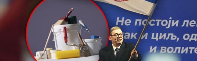NAPREDNJACI NAS PONOVO FARBAJU Srpska trobojka je samo Vučićeva