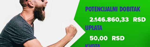 LUDI TIKET, nedelja, 2.146.860 dinara: Samo za ljude sa čelničnim živcima