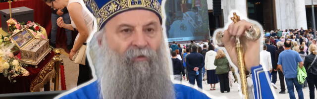 Ispraćaj svetinje iz Hrama Svetog Save! Patrijarh Porfirije u svojoj besedi poručio: Blagoslov koji nam je taj pojas doneo ne odlazi od nas (FOTO)