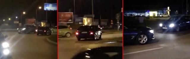 "Gde ćeš, bre, druže"! Ušao u kontra smer na kružnom toku, nastao haos (VIDEO)