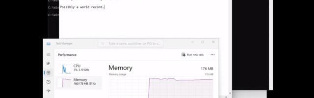 Ovo je Windows 11 koji radi sa samo 176 MB RAM-a
