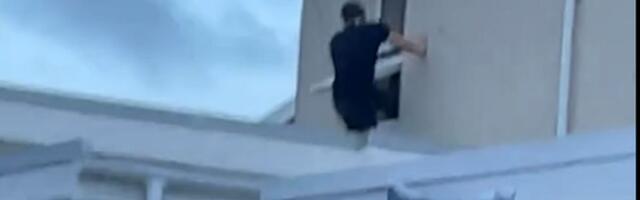 "Muž poranio kući, pa ljubavnik iskače kroz prozor": Mreže GORE zbog snimka nespretnog begunca