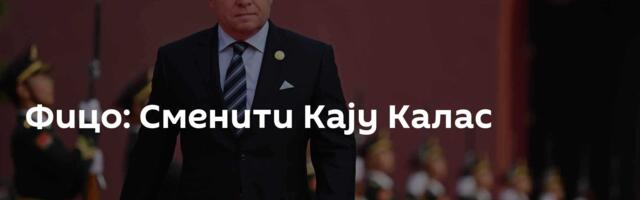 Фицо: Сменити Кају Калас