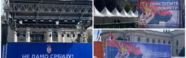 ''NE DAMO SRBIJU, PRISTUPITE POKRETU'': Ljudi igraju kolo, ori se pesma- Beograd u znaku svenarodnog sabora (FOTO)