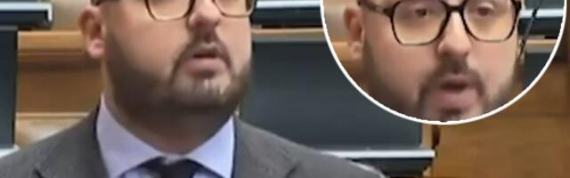 HIT SCENA IZ SKUPŠTINE! Muva sletela na glavu Ponoševom poslaniku dok je vređao SNS, Brnabićka odmah reagovala: SVE JE JASNO ŠTA MISLI O TEBI! (VIDEO)