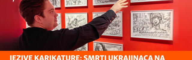 Jezive karikature: Smrti Ukrajinaca na izložbi sjevernokorejskih autora