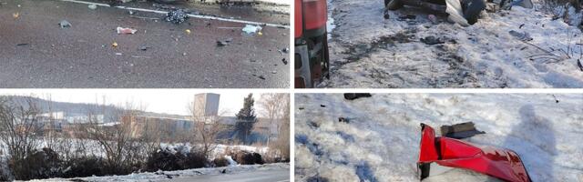 PRVE SLIKE SA MESTA UDESA NA SMEDEREVSKOM PUTU: Od "pežoa" ostala samo smrskana olupina, vozač je MRTAV