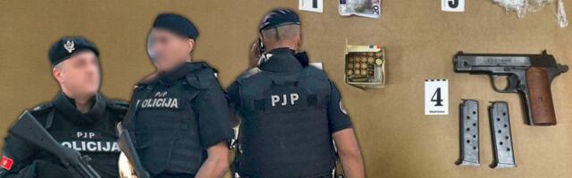 Droga, pištolj, municija: Uhapšen muškarac u Herceg Novom (FOTO)