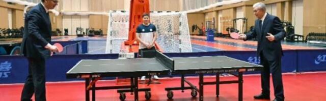 "Igrao sam protiv najboljeg stonotenisera među političarima": Vučić zahvalio Tokajevu na gostoprimstvu (FOTO)