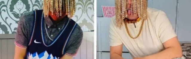 Umesto kose ugradio zlatne lance  kako bi izgledao kao da je "proizveden u prodavnici nakita"