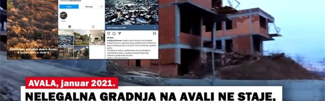 UPRKOS KRIVIČNOJ PRIJAVI Reklamiraju prodaju kuća u zaštićenoj zoni Avale