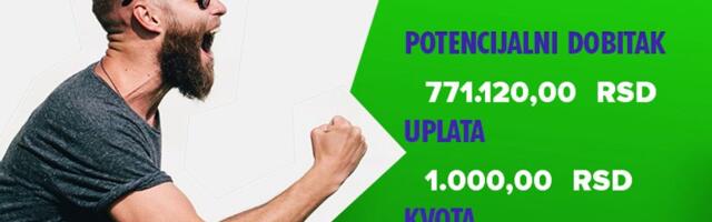 LUDI TIKET, nedelja, 771.120 dinara: Četiri para i kvota 756