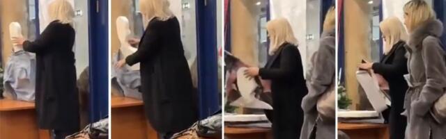 Darija Kisić "obezglavila" maketu sa likom Miloša Pavlovića na Medicinskom fakultetu (VIDEO)