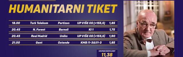 Humanitarni tiket u podne: Bora Nenić tipuje za Fondaciju “Pokreni život”
