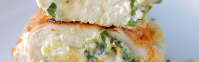 VIDEO: Pileće grudi sa spanaćem i krem sirom