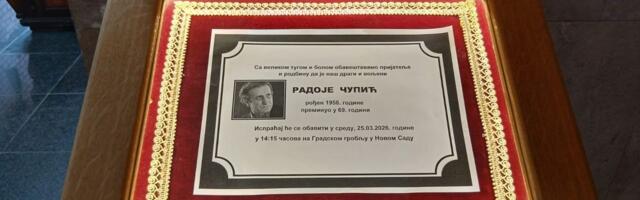 Na umrlici poznatog srpskog glumca nema ožalošćenih: Porodica i prijatelji ispraćaju Radoja Čupića