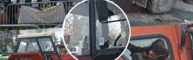 RAZBIJALI PROZORE NA TRAKTORIMA I ISPUMPAVALI GUME! Uhapšeni divljaci koji su izazivali nerede kod Pionirskog parka!