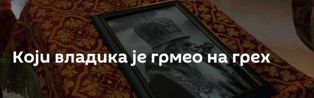 Који владика је грмео на грех