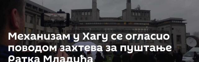 Механизам у Хагу се огласио поводом захтева за пуштање Ратка Младића