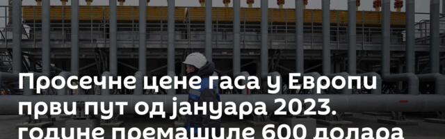 Просечне цене гаса у Европи први пут од јануара 2023. године премашиле 600 долара