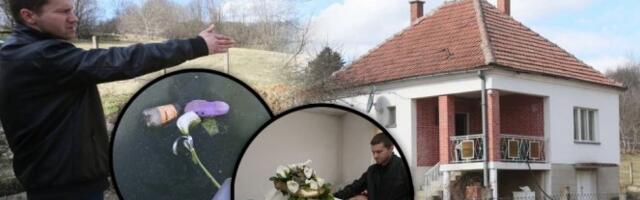 BELI KOVČEG, CVEĆE I MALIŠANOVA PAPUČA U JAMI... Potresni prizori u porodičnoj kući - Poslednji ispraćaj dečaka (5) koji se utopio juče u Rogači (FOTO)