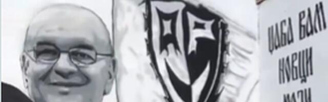 "Džaba vam novci moji sinovci!" Mural Duška Vujoševića osvanuo na Karaburmi /VIDEO/