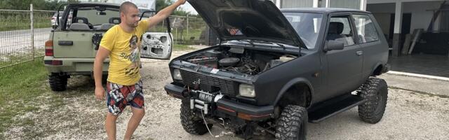 Miloš iz Bresnice od dva automobila napravio nesvakidašnje terensko vozilo