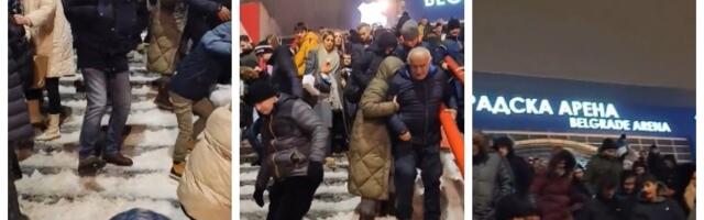 Zaleđen Beograd, a ZALEĐENE i stepenice ispred Arene: ŠAPIĆU, ŠAPIĆU... (VIDEO)