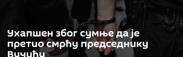 Ухапшен због сумње да је претио смрћу председнику Вучићу