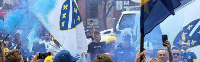 Kao usred Sarajeva! Toronto "gori" zbog Zmajeva, navijači BiH uglas pevaju: „Poljem se širi miris ljiljana"