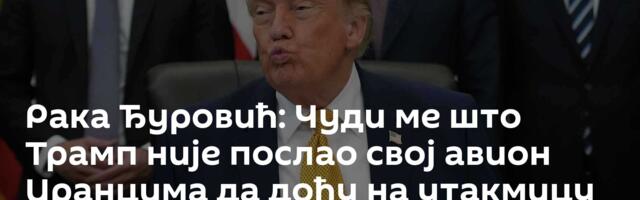 Рака Ђуровић: Чуди ме што Трамп није послао свој авион Иранцима да дођу на утакмицу