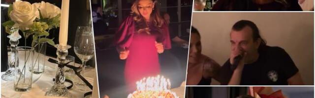 "ZALJUBLJEN SAM U TEBE...." Sonja Vuksanović napravila gala žurku za 50. rođendan, a bivši muž joj pevao dok je duvala svećiće - LUKAS GLAVNI GOST